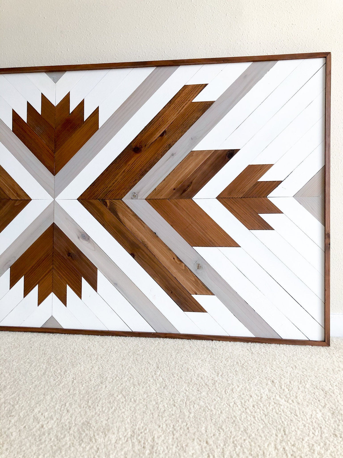 CASIMIRO in Dove Grey - Wood Wall Art - Wooden Wall Art - Geometric Wood Art - Wooden Wall Art Hanging - Modern Wood Art - Boho Wood Art