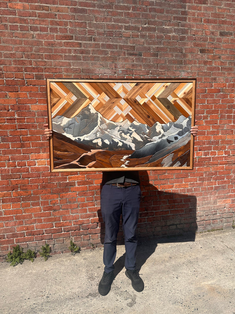 Himalayan Majesty Wood Art Statement Piece