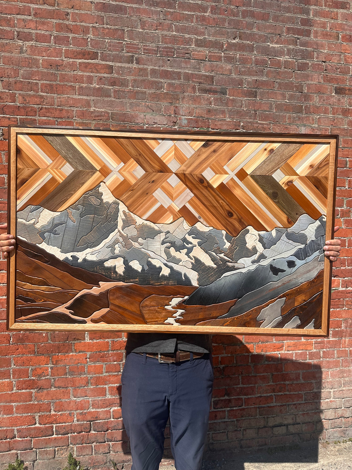 Himalayan Majesty Wood Art Statement Piece