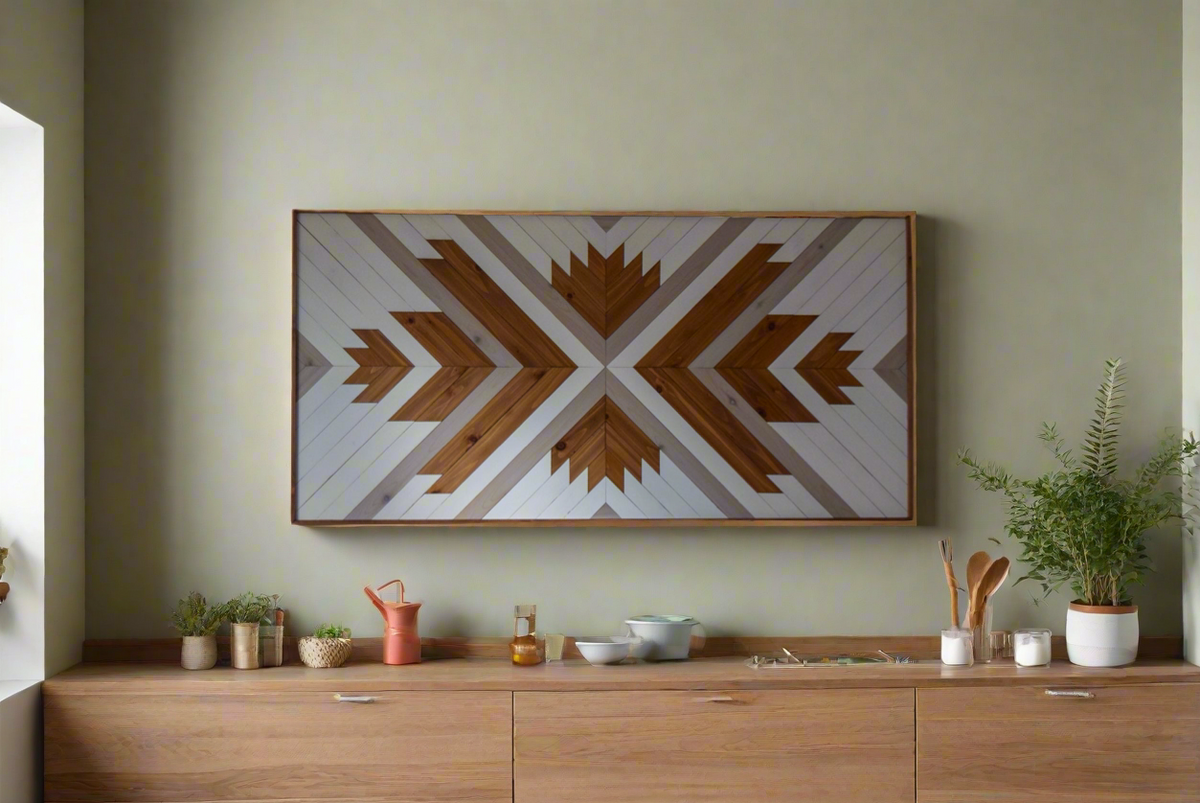 CASIMIRO in Dove Grey - Wood Wall Art - Wooden Wall Art - Geometric Wood Art - Wooden Wall Art Hanging - Modern Wood Art - Boho Wood Art