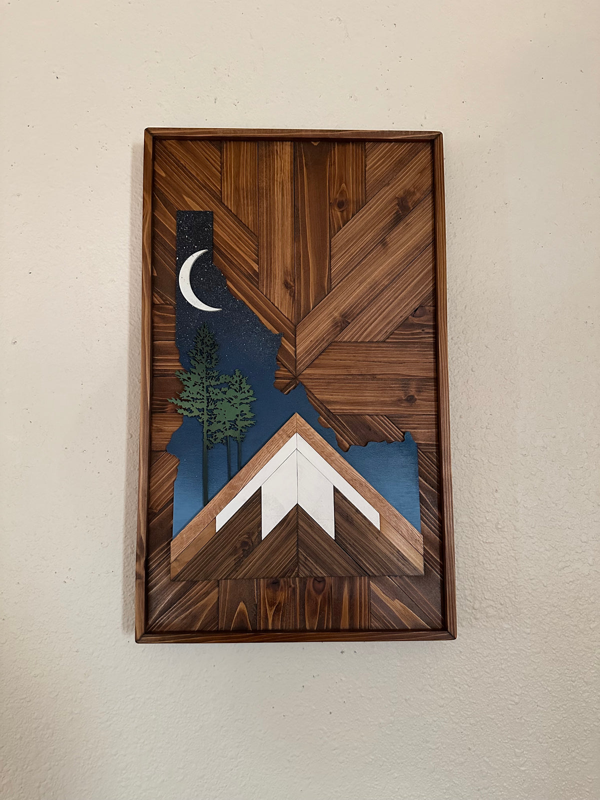 Custom State 3D Layered Wood Wall Art - Wooden Wall Art - Wood Mosaic - Any State Available!