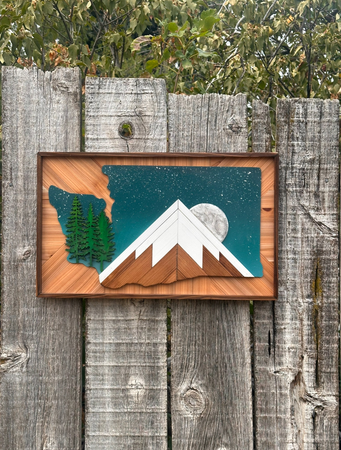 Custom State 3D Layered Wood Wall Art - Wooden Wall Art - Wood Mosaic - Any State Available!