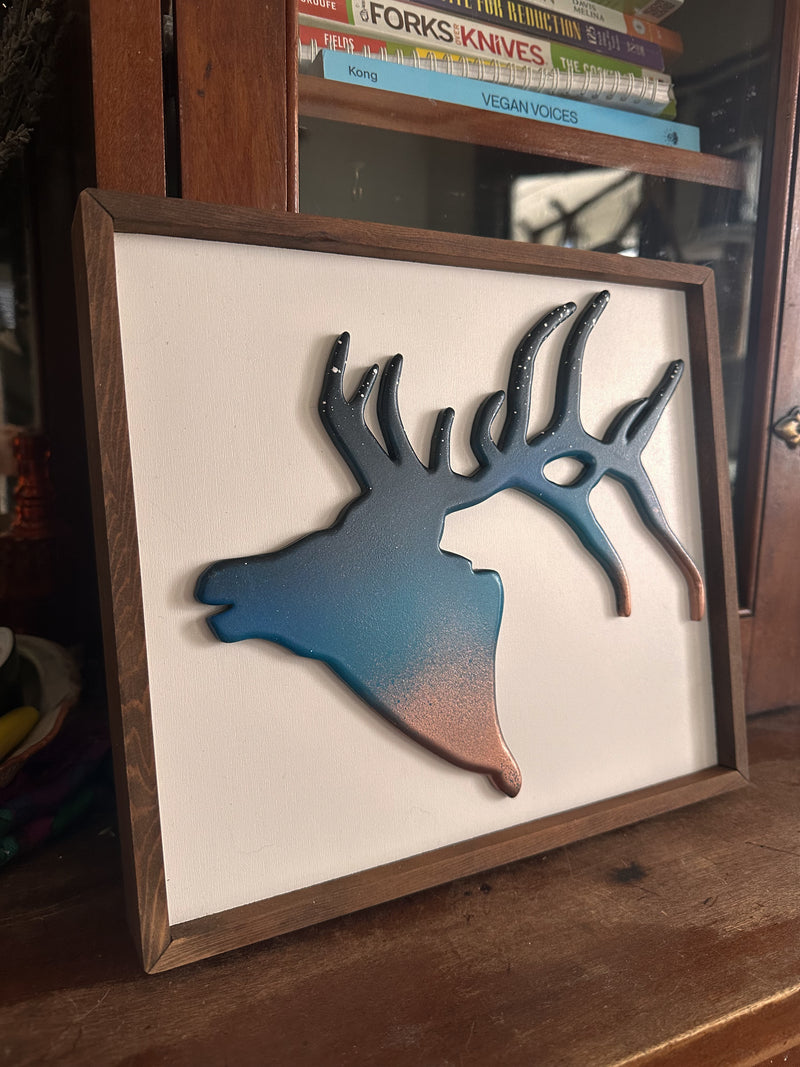 Elk Wood Art Decor