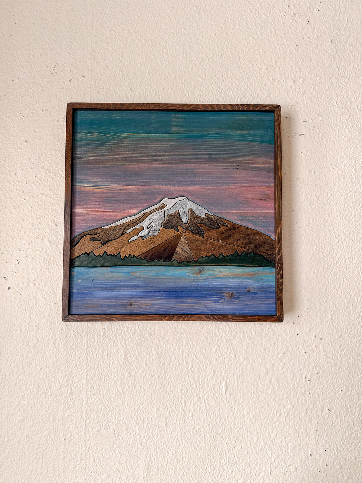 Mt. Baker inspired Landscape Wood Art