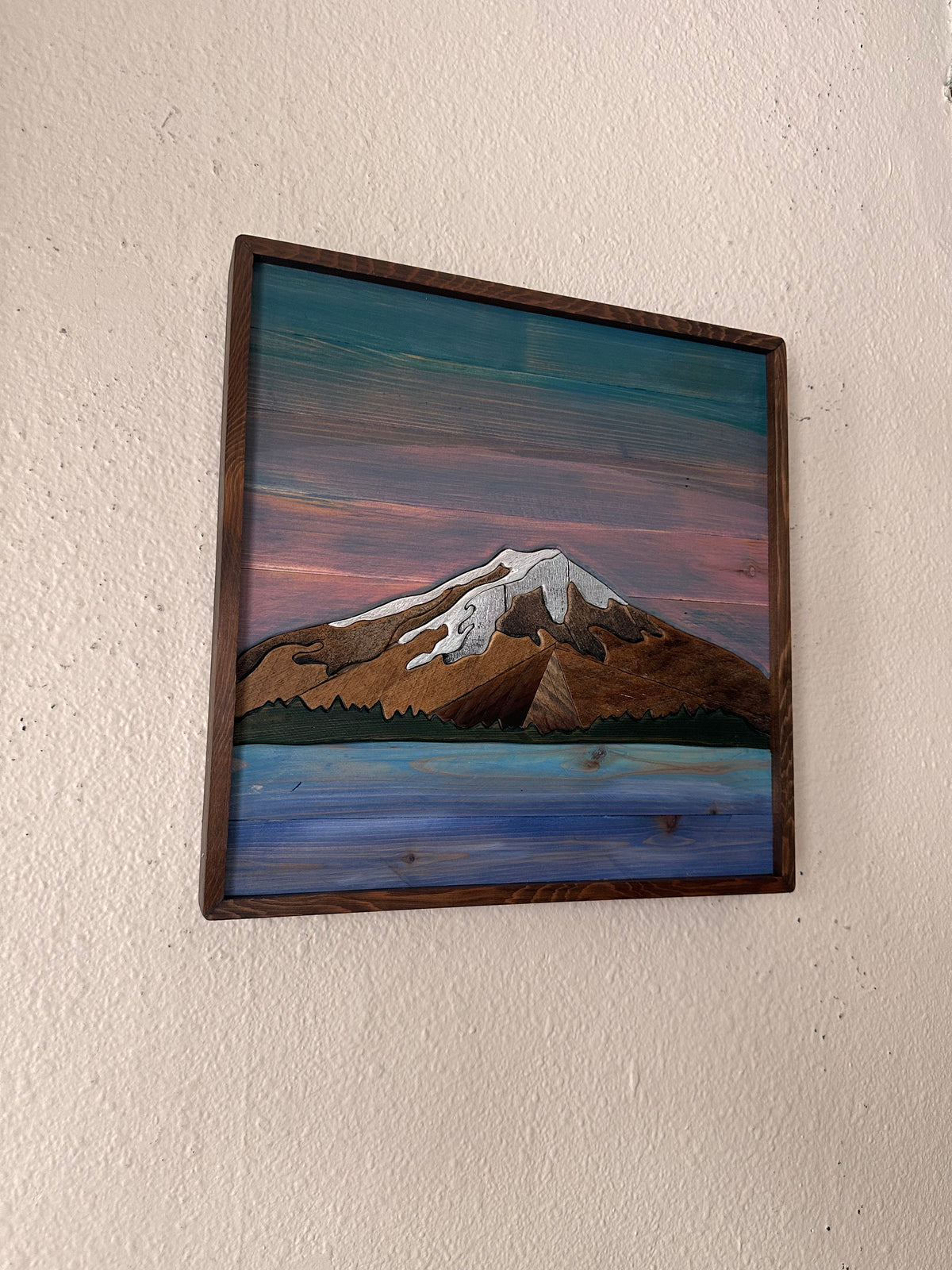 Mt. Baker inspired Landscape Wood Art