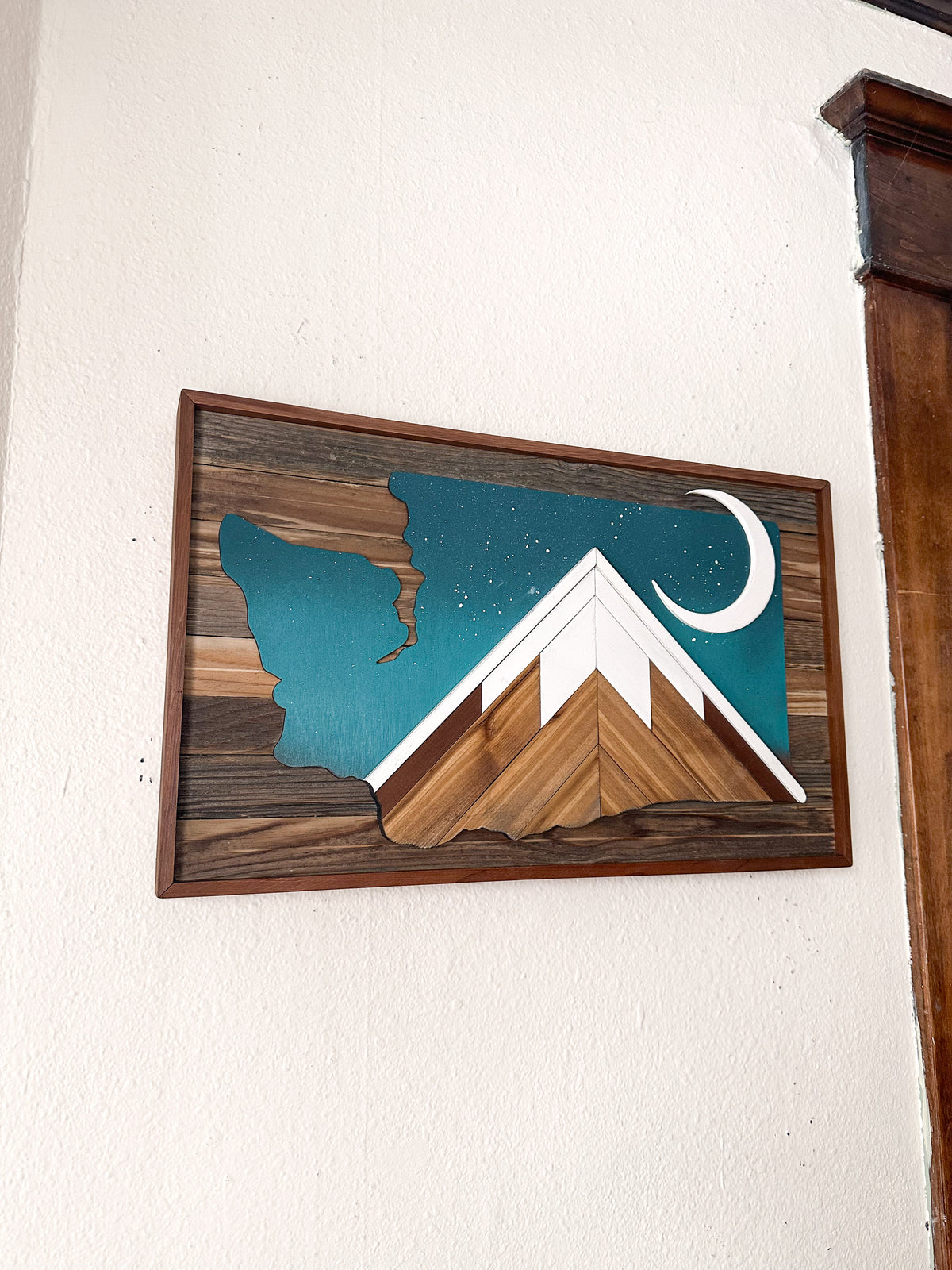 Washington State + Moon Wood Mosaic