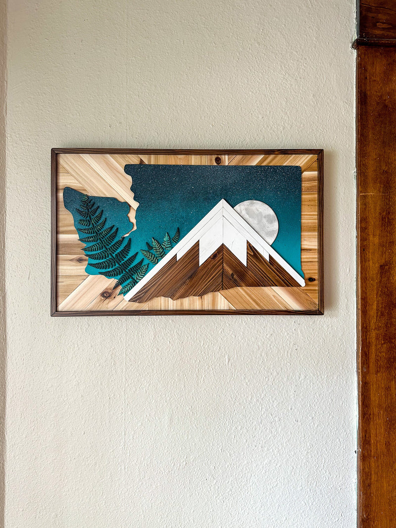 Custom State 3D Layered Wood Wall Art - Wooden Wall Art - Wood Mosaic - Any State Available!