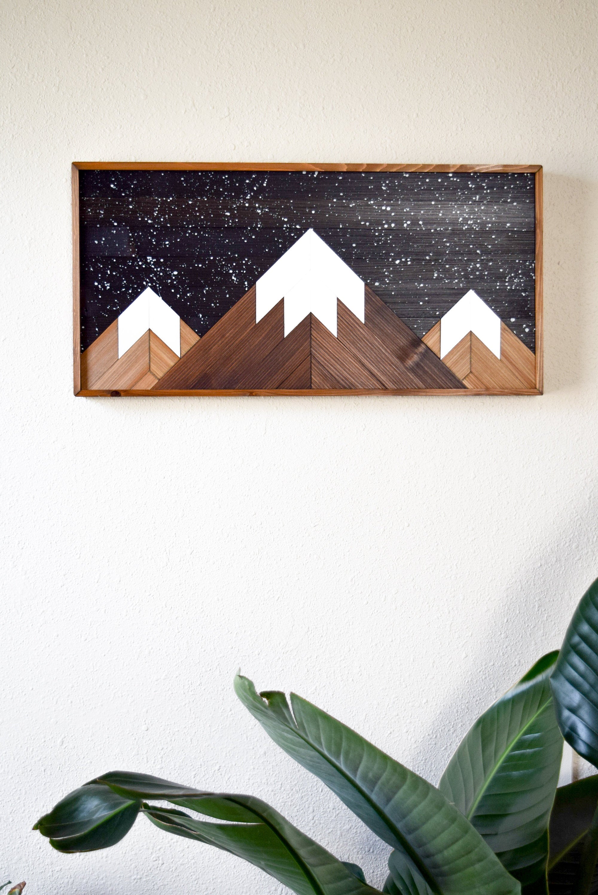 Rustic Wood outlet Mountain Wall Art